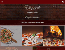 Tablet Screenshot of pizzerialareserve.com